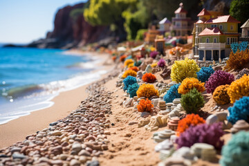 island beach provides visitors with sensory experiences and emotional rejuvenation through sounds of waves, sensation of sand between their toes, and a sense of calmness