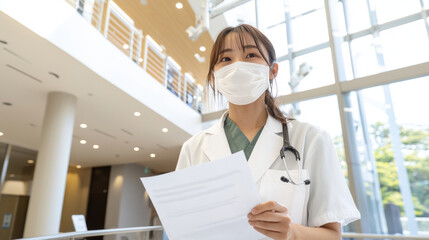 healthcare professional reviews customer feedback to enhance user experience