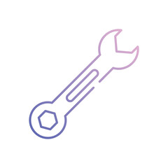 Wrench  vector icon stock illustration