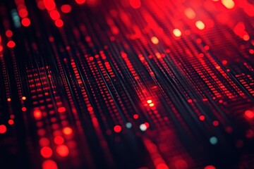 Stock markets down dynamic numbers on dynamic red table screen background. Concept of financial recession, business crisis and economic collapse.