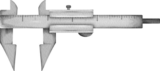 watercolor vernier caliper