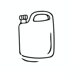 Fuel and oil jerrycans hand drawing element
