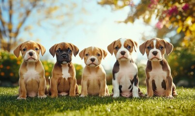 beagle puppies on grass