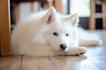 White pomeranian dog