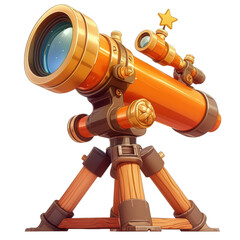 Exploring celestial wonders through a telescope in vibrant outdoors adventure