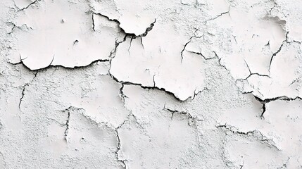 Obraz premium Detailed Texture of Cracked White Wall with Unique Patterns