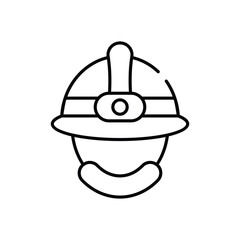 Helmet vector icon stock illustration