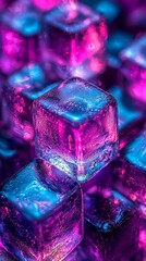 Abstract Blockchain-Inspired Background with Translucent Geometric Shapes