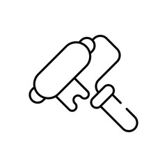 Paint roller vector icon stock illustration