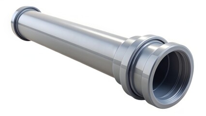 A sleek metallic pipe section, meticulously designed for efficient fluid conveyance, features a precisely engineered connection fitting.