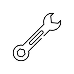 Wrench  vector icon stock illustration