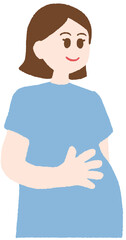 Fototapeta premium Pregnant woman clipart, obstetrics and gynecology childbirth pregnant woman