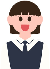 high shool girl , girl in a suit, student