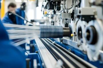 Naklejka premium Nanotube Carbon Fiber Production Facility