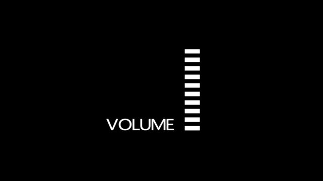 animation of speaker volume, speaker volume down and up animation