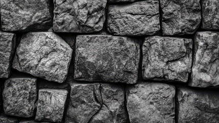 Dark Gray and Black Stone Wall Texture