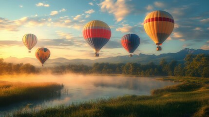 Naklejka premium hot air balloon