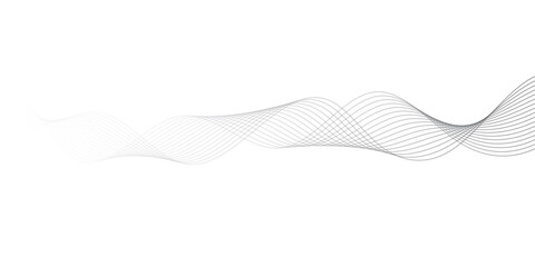 abstract Grey wave line background on white background.	
