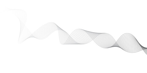 abstract Grey wave line background on white background.	