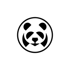 panda face logo in a circle