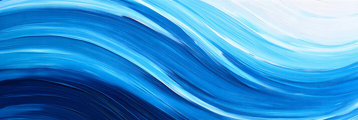 Fototapeta premium Abstract Background Oceanic Swirl Ocean Wave Dynamic Clam Blue Turquoise Paint Presentation Banner Poster Wallpaper