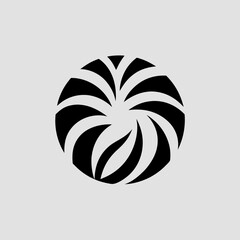 a detailed and elegant geometric abstract pattern. The image has a dark, intricate pattern against a solid background. 