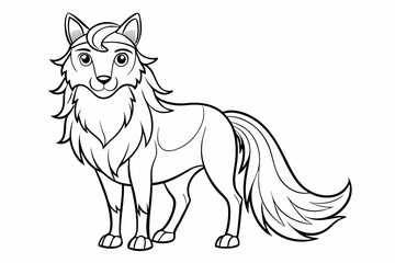 coloring page line art black silhouette vector