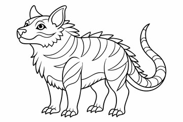 coloring page line art black silhouette vector