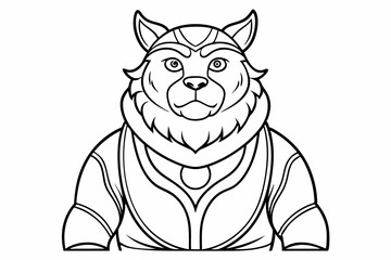 coloring page line art black silhouette vector