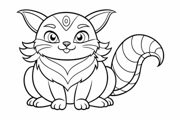 coloring page line art black silhouette vector