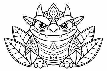 coloring page line art black silhouette vector