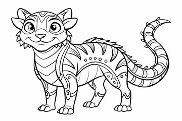 coloring page line art black silhouette vector