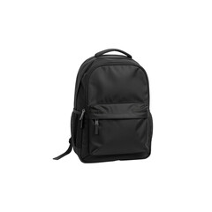 Naklejka premium Black school bag isolated on transparent background. Black school bag png. School and education