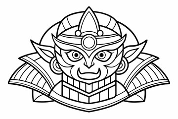 coloring page line art black silhouette vector