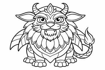 coloring page line art black silhouette vector