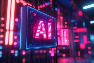 Obraz premium neon sign at night