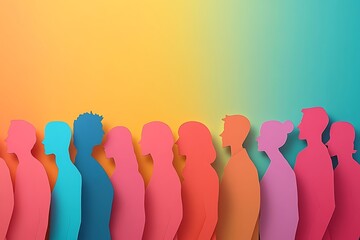 Colorful Paper People Figures Showing Unity and Support2