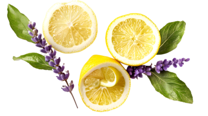 Lilac lemon letter isolated on transparent background, detailed photo, png 