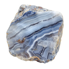 Stunning Blue Agate Specimen with Intricate Banding and Eye Agate Formations