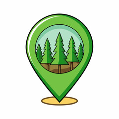 vector illustration of a green plant, Eps