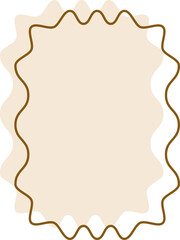 Modern minimalist aesthetic frame with brown tones.