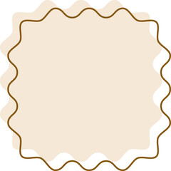 Modern minimalist aesthetic frame with brown tones.