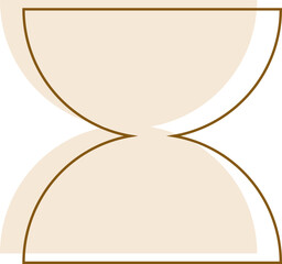 Modern minimalist aesthetic frame with brown tones.