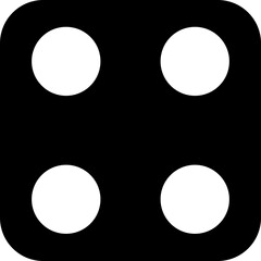 Dice icon. Playing cube rolling dice vector isolated on transparent background. Dice, die for casino gambling art icon for apps and websites. Vector illustration.