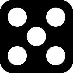 Dice icon. Playing cube rolling dice vector isolated on transparent background. Dice, die for casino gambling art icon for apps and websites. Vector illustration.