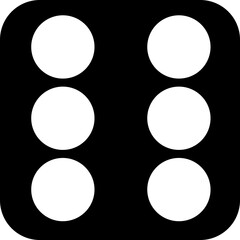 Dice icon. Playing cube rolling dice vector isolated on transparent background. Dice, die for casino gambling art icon for apps and websites. Vector illustration.