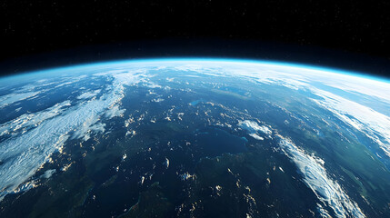 Detailed View Of Earth From Space At Night