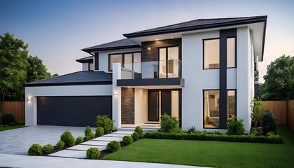 Modern Home Architecture Showcased in a Luxurious Close Up View