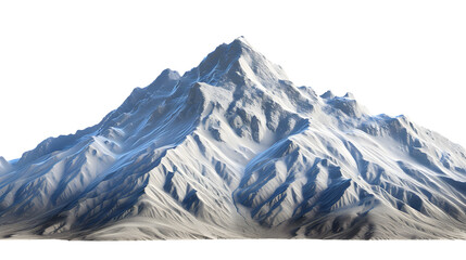 mountain isolated on transparent background, detailed photo, png 