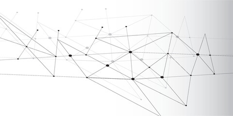 Abstract connecting dots and lines, Polygonal background, technology design, vector illustrator modern